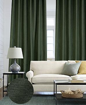 Комплект штор «Санлиз» темно-зеленого цвета