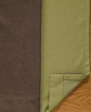 Комплект штор «Гирос» коричнево-зеленого цвета