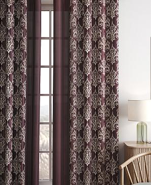 Комплект штор «Баринс (бордовый)»