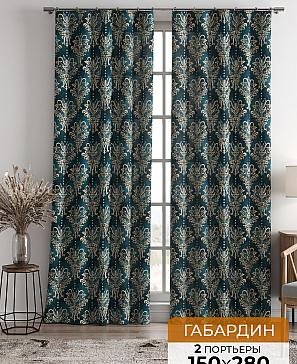 Комплект штор «Марелис (зеленый)» | фото