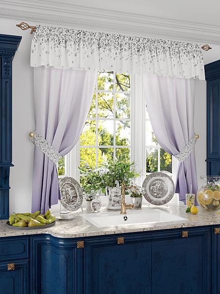 Комплект штор для кухни Авериан (фиолетовый)