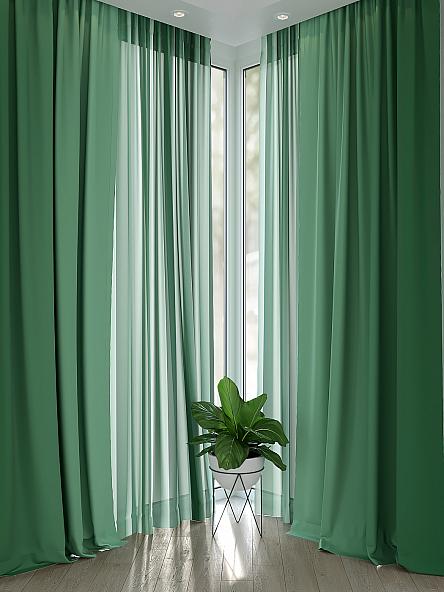 Комплект штор Лендрис (зеленый) - фото 2