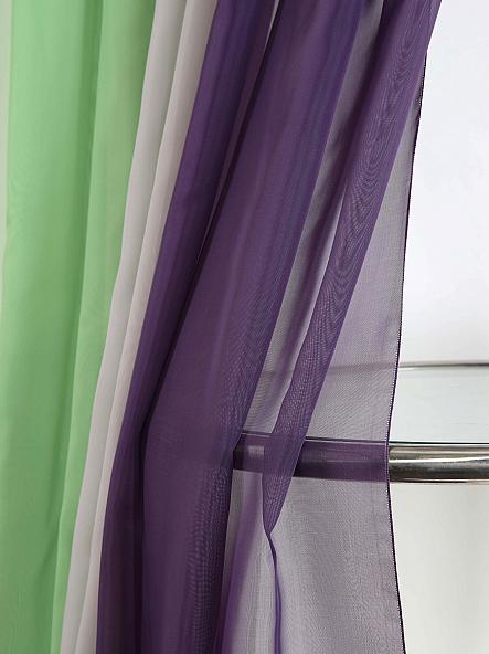Тюль Милури (фиолетово-серо-зеленый) - 290 см - фото 3