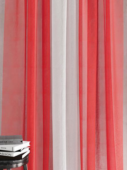 Тюль Лаури (красно-белый) - 290 см - фото 11