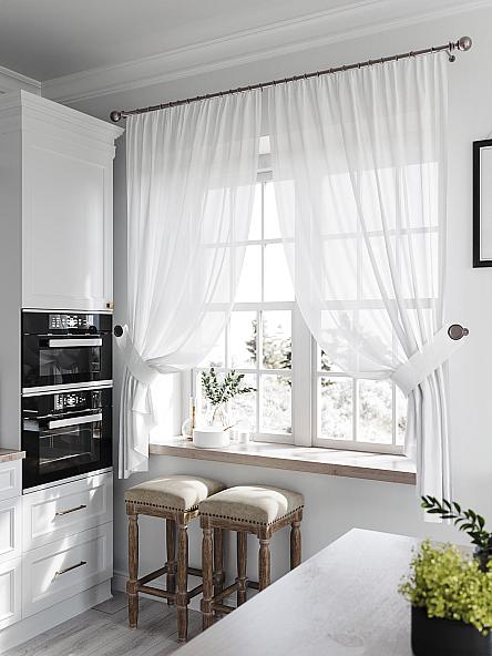 Комплект штор для кухни Фернар (белый)