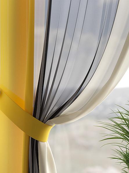 Комплект штор Монглис (желто-серый) - 240 см - фото 3