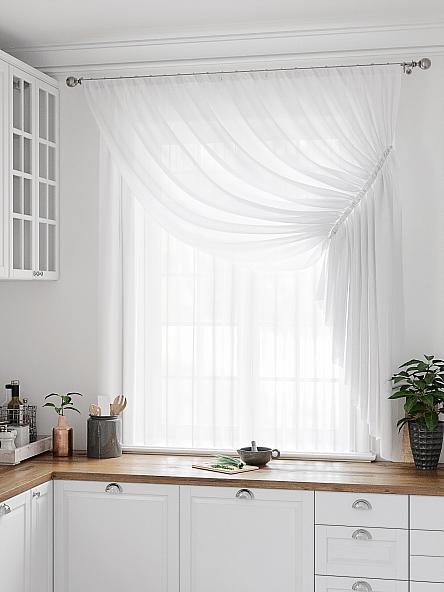 Комплект штор для кухни Фуртадо (белый) 180 см - фото 2