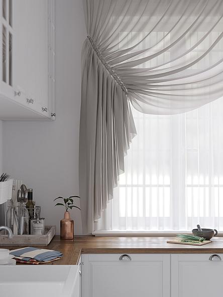 Комплект штор для кухни Лолиф (серый) 180 см - фото 3