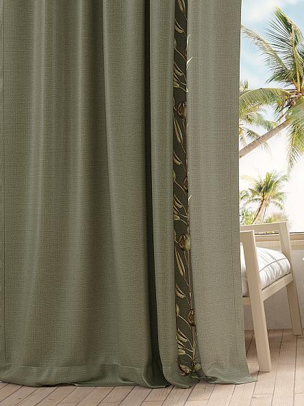 Комплект штор Тенвирс (оливково-зеленый) - фото 3