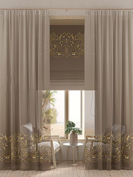 Римская штора Леконвис (коричневый) - ширина 120 см - фото 4