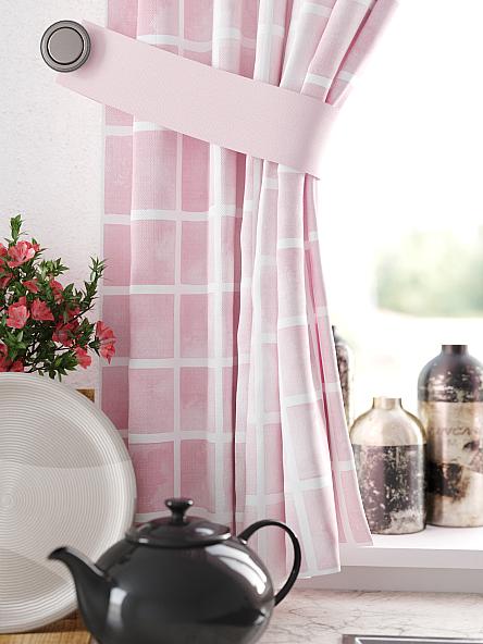 Комплект штор для кухни Кенверс (розовый) - фото 2