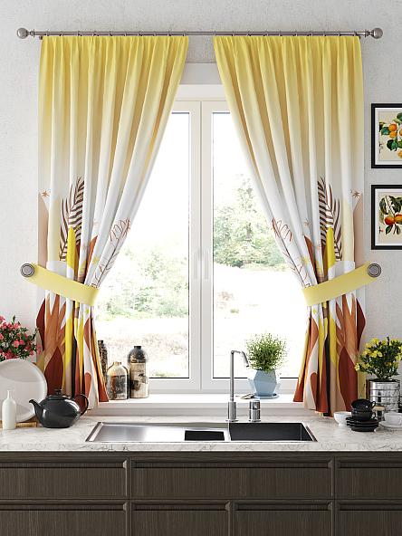 Комплект штор для кухни Фелреон (желтый) - фото 4