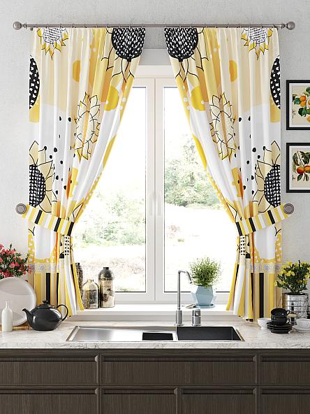 Комплект штор для кухни Фенетис (желтый) - фото 4