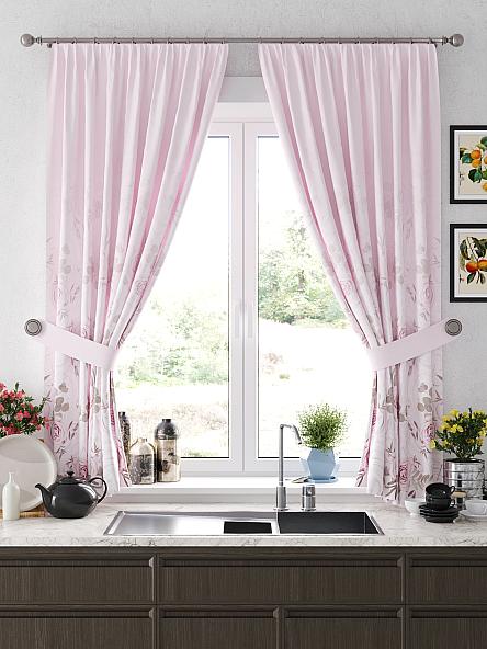 Комплект штор для кухни Рилениос (розовый) - фото 4