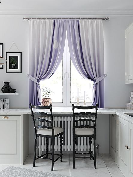 Комплект штор для кухни Лиримерс (фиолетовый) - фото 3