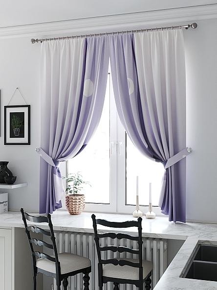 Комплект штор для кухни Лиримерс (фиолетовый)