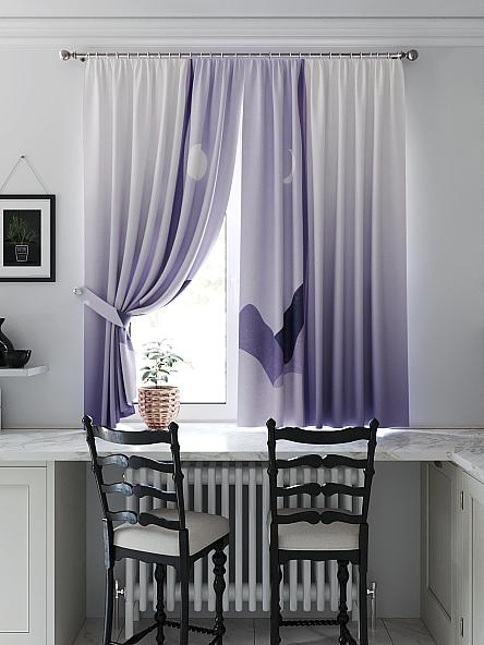 Комплект штор для кухни Лиримерс (фиолетовый) - фото 5