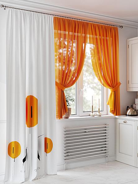 Комплект штор для кухни Сенфарс (оранжевый)