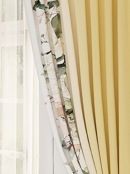 Комплект штор Кайси (желто-белый) - фото 2