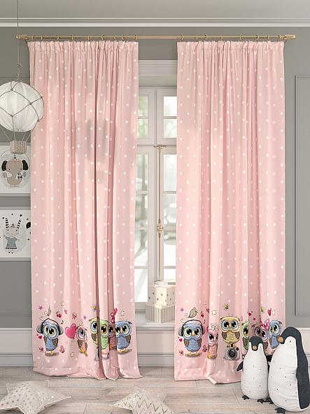 Комплект штор для детской Миарис (розовый)