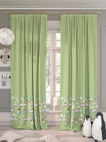 Комплект штор для детской Лориас (зеленый)