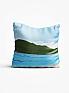 Декоративная подушка «9200911» зеленый, синий/голубой | фото