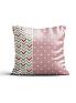 Декоративная подушка «9581811» розовый, белый | фото