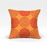 Декоративная подушка «Мбау-О (оранж.)» оранжевый, золотой | фото
