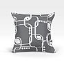 Декоративная подушка «Кларк-О (серый)» серый/черный, светло-серый | фото