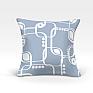 Декоративная подушка «Кларк-О (голубой)» синий/голубой, белый | фото